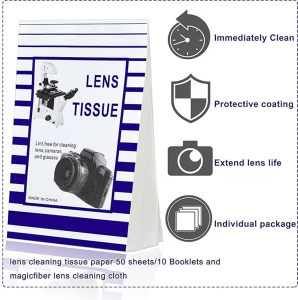 Papel de limpieza para lentes de cámara, paquete