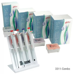 Kit de pipetas ajustables Diamond PRO con puntas y soporte